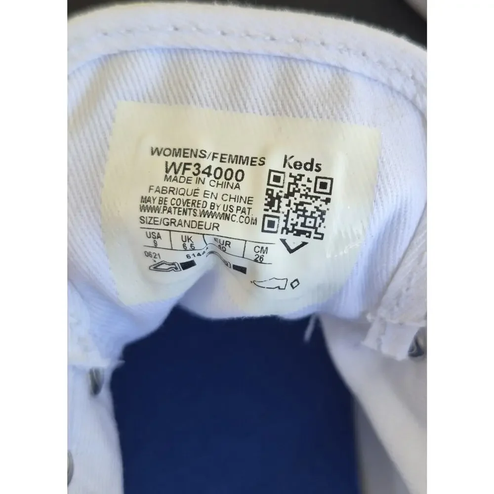 New Keds Champion White Canvas Sneakers Women's Size 9